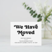 レトロタイポグラフィ |引っ越しのお知らせ ポストカード (スタンド正面)