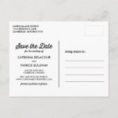 レトロタイポグラフィ |日付はがきを保存する 案内ポストカード (裏面)