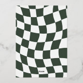 レトロタイポグラフィGroovy Happy New Year 2025写真 箔シーズンカード (裏面)