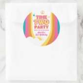 レトロタイム2パーティー第2バースデーシール ラウンドシール (バッグ)