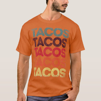 レトロタコスヴィンテージタコ火曜日メキシコ Tシャツ