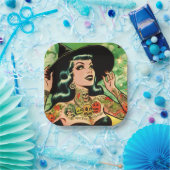 レトロタットウィッチ漫画 ペーパープレート (パーティー)