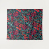 レトロタトゥーをテーマにしたタペストリー タペストリー (正面(横))