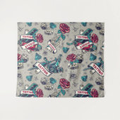 レトロタトゥーをテーマにした タペストリー (正面(横))