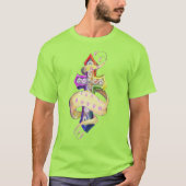 レトロタトゥークロスとフェニックスデザイン-ゲイラブ Tシャツ (正面)