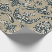 レトロタトゥーデザイン ラッピングペーパー (角)