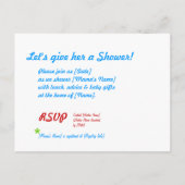 レトロタトゥーベビーシャワー招待状 インビテーションポストカード (裏面)