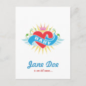 レトロタトゥーベビーシャワー招待状 インビテーションポストカード (正面)