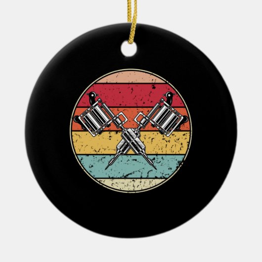 レトロタトゥー セラミックオーナメント (正面)