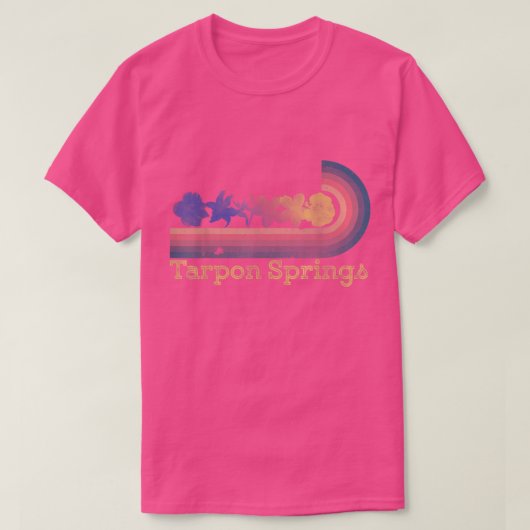 レトロタルポン春熱帯花80sスタイル蘇 tシャツ (デザイン正面)