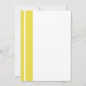 レトロタンデオンイエローミニマル結婚リスト 招待状 (裏面)