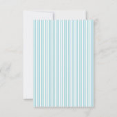 レトロタンデムバイシクルブルー&ホワイト結婚ズ 招待状 (裏面)