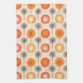 レトロタンデリオンフローラルパターンキッチンタオル キッチンタオル (縦)