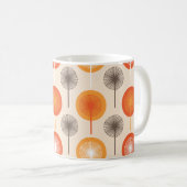 レトロタンデリオンフローラルパターン コーヒーマグカップ (正面右)