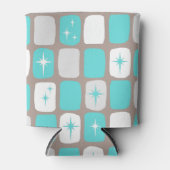 レトロターコイズスターバストクーラーボックス 缶クーラー (正面)