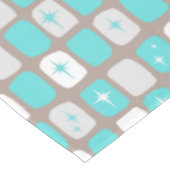 レトロターコイズスターバストTableloth *小プリント テーブルクロス (アングル)