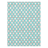 レトロターコイズスターバストTableloth *小プリント テーブルクロス (正面)