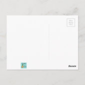 レトロターコイズダイヤモンド&スターバストはがき ポストカード (裏面)