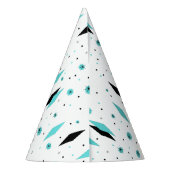 レトロターコイズダイヤモンド&スターバストパーティーハット パーティーハット (裏面)