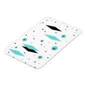 レトロターコイズダイヤモンド&スターバストフレキシマグネット マグネット (左側)