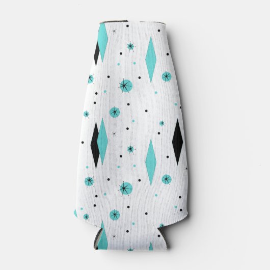 レトロターコイズダイヤモンド&スターバストボトルクール ボトルクーラー (正面)