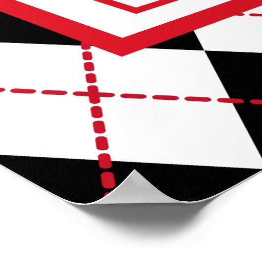 レトロターコイズディーナーサインウォールアートポスター ポスター (角)