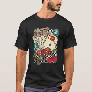 レトロターコイズブルー 西部劇 ワイルドウェスト カウボーイ カウガール S Tシャツ