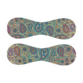 レトロターコイズレインボーペイズリーモチーフ 野球ボール (パネル)