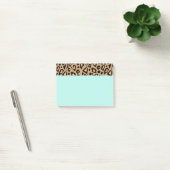 レトロターコイズOffice Leopard Print Post It Notes ポストイット (オフィス)