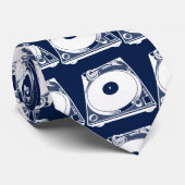レトロターンテーブルグラフィック(白) ネクタイ (ロール)