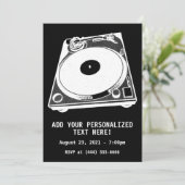 レトロターンテーブルグラフィック(白) 招待状 (スタンド正面)
