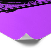 レトロターンテーブルグラフィック(黒) ポスター (角)