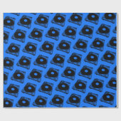 レトロターンテーブルグラフィック(黒) ラッピングペーパー (フラット)