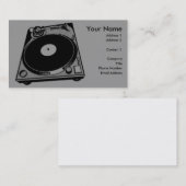 レトロターンテーブルグラフィック(黒) 名刺 (正面/裏面)