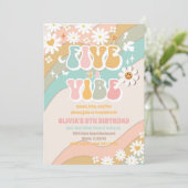 レトロダイシー ５歳の誕生日パーティーへの招待状 招待状 (スタンド正面)