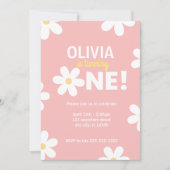 レトロダイシー 1歳の誕生日パーティー 招待状 (正面)