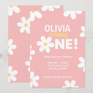 レトロダイシー 1歳の誕生日パーティー 招待状