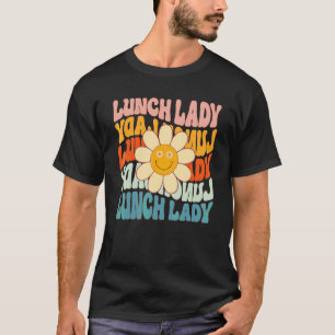 レトロダイジーカラフル給食のおばさん先生のバックトゥスクール Tシャツ