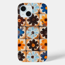 レトロダイジータイル柄フォンケース iPhone 15ケース