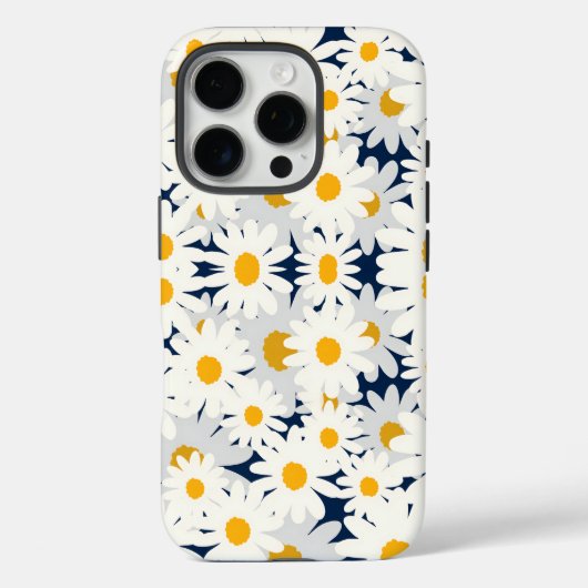 レトロダイジー花柄ビーチタオル Case-Mate iPhoneケース (裏面)