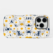 レトロダイジー花柄ビーチタオル iPhoneケース (裏面横)