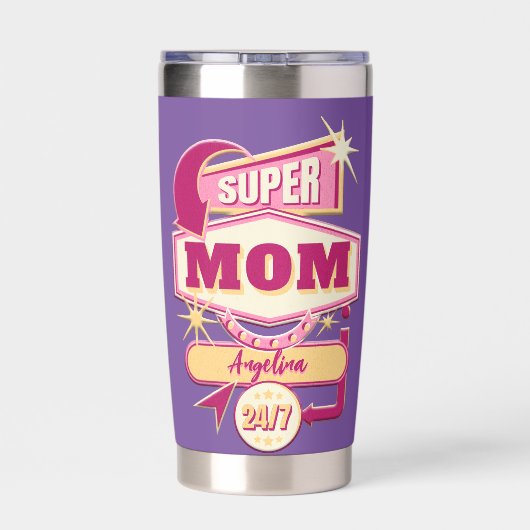 レトロダイナーサインすごいママ 保温保冷タンブラー (背面)