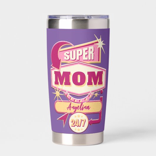 レトロダイナーサインすごいママ 保温保冷タンブラー (正面)