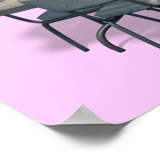 レトロダイナーテーブルと椅子 ポスター (角)