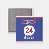レトロダイナーデザインマグネットオープン24時間 マグネット (正面/裏面)