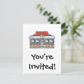 レトロダイナーデザイン 招待状 (スタンド正面)