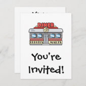 レトロダイナーデザイン 招待状 (正面/裏面)