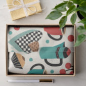 レトロダイナービール: 1950年代のコーヒーをテーマにしたティッシュペーパー 薄葉紙 (ギフト)