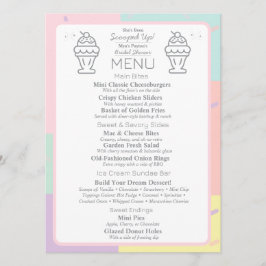 レトロダイナーブライダルシャワーメニュー メニュー