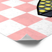 レトロダイナ離れーサインパーソナライズされた ポスター (角)